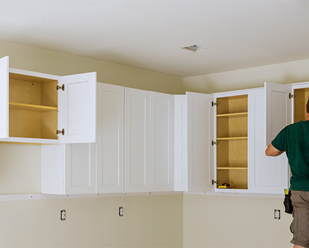 White Kitchen Cabinet Job at an Affordable Price