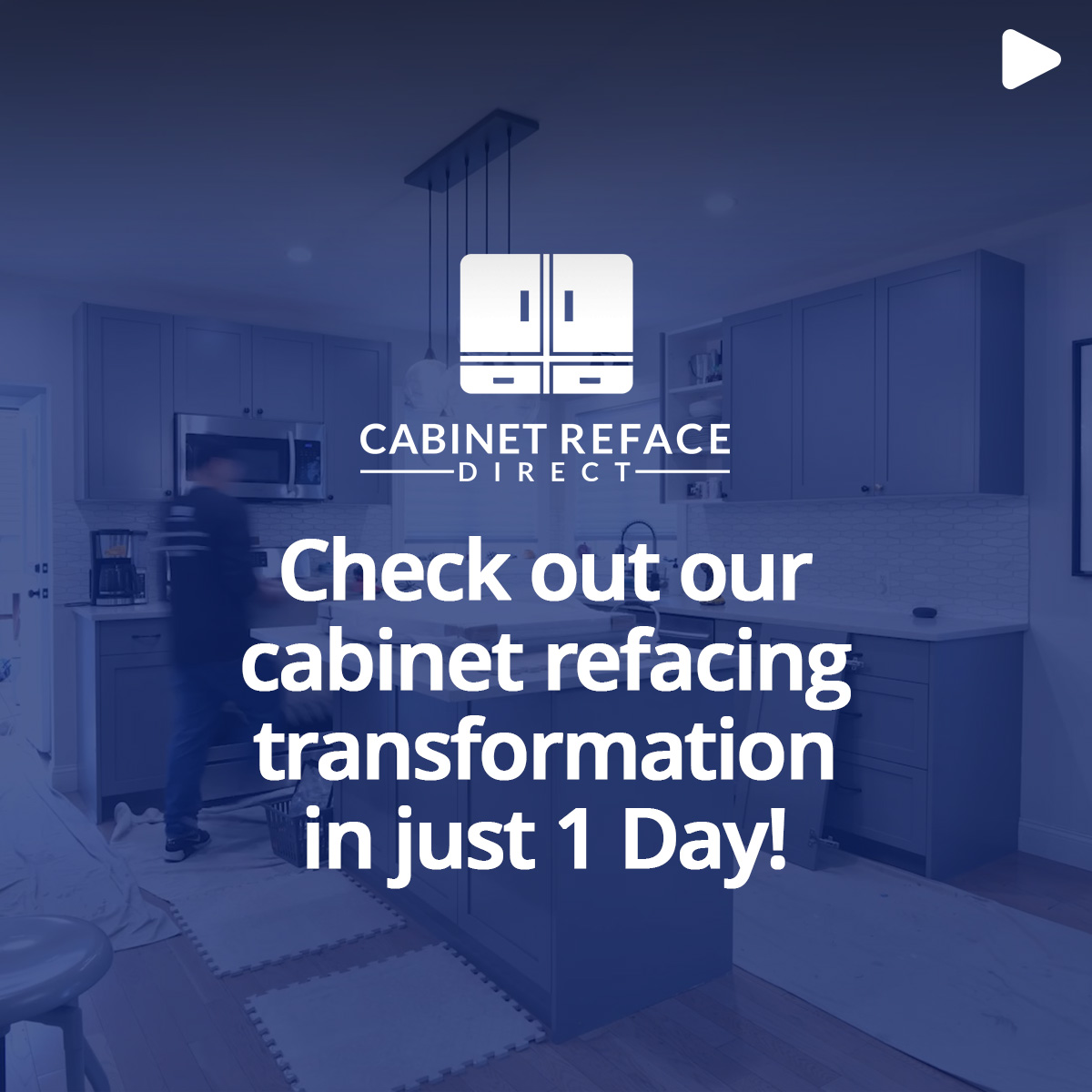 Check out our cabinet refacing transformation in just 1 Day!