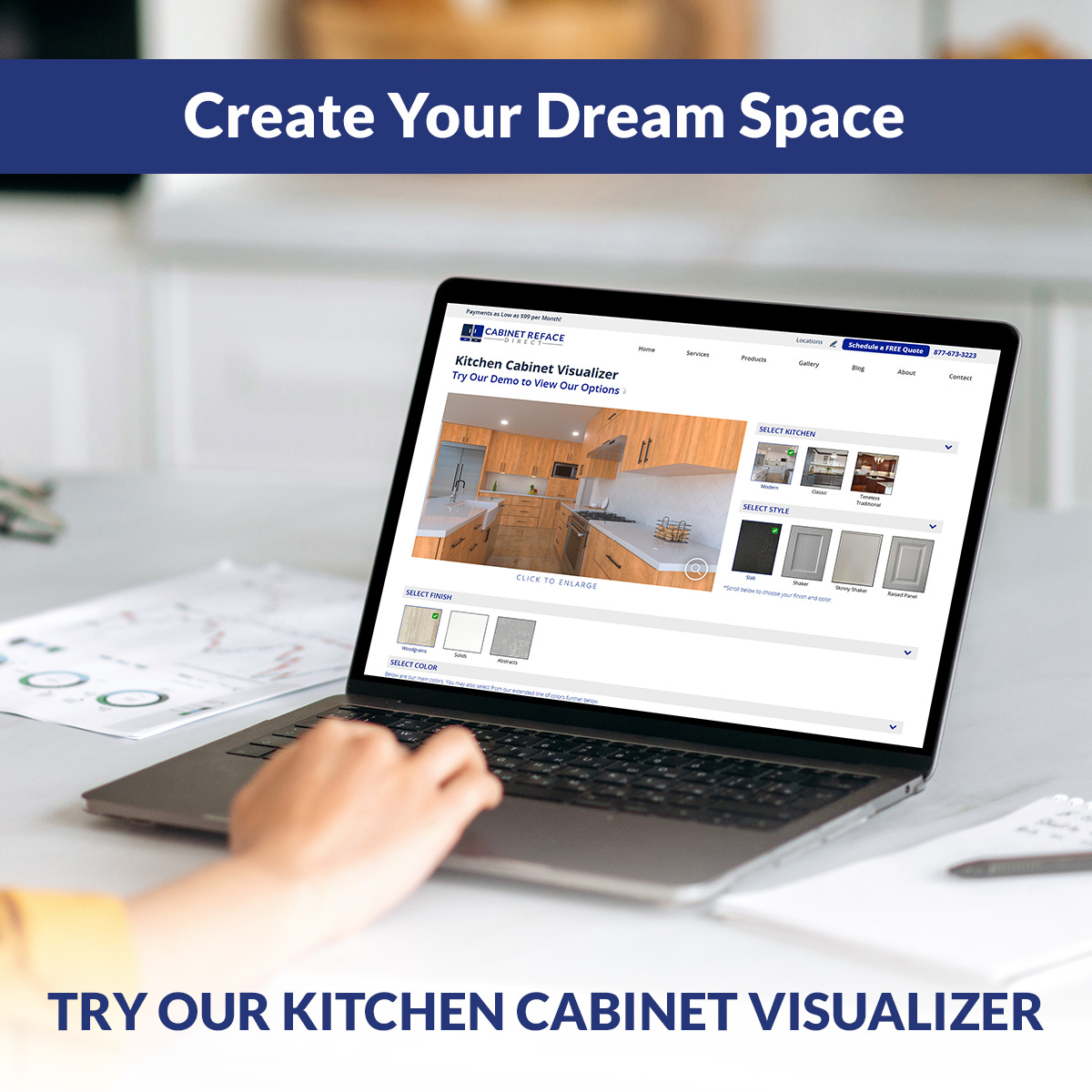 Create Your Dream Space. Try Our Kitchen Cabinet Visualizer