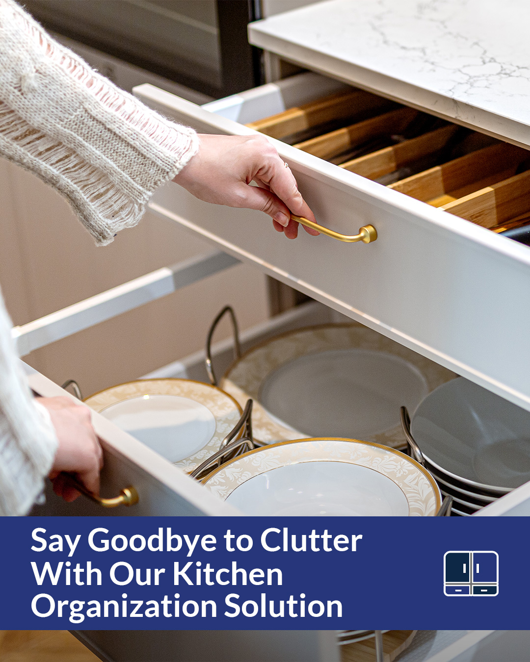 Say goodbye to clutter with our kitchen organization solution